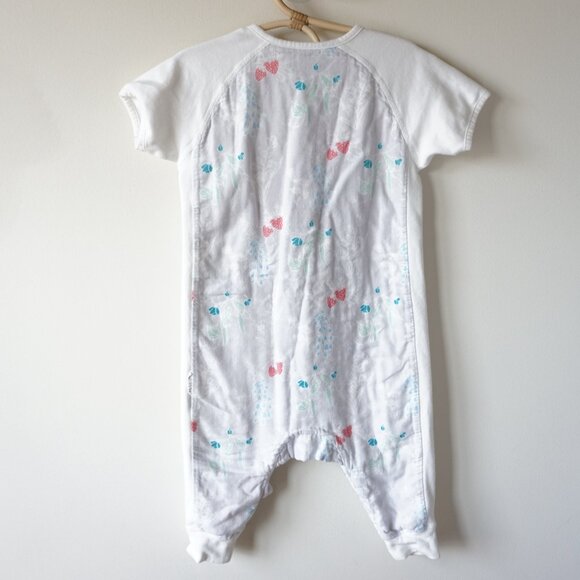 Nest Designs Bamboo Muslin Strawberry Floral Print Sleep Sack White Sz S 6-18m - Picture 4 of 9
